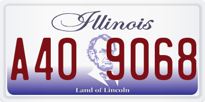 IL license plate A409068