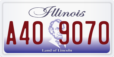 IL license plate A409070