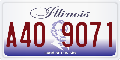 IL license plate A409071