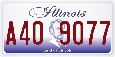 IL license plate A409077