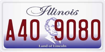 IL license plate A409080