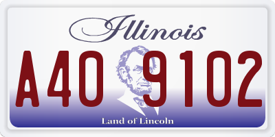 IL license plate A409102