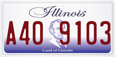 IL license plate A409103