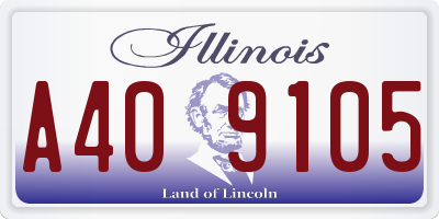 IL license plate A409105