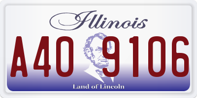IL license plate A409106