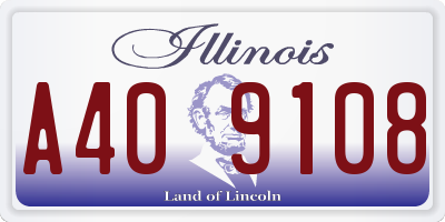IL license plate A409108