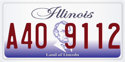 IL license plate A409112