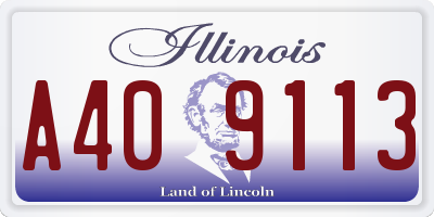 IL license plate A409113