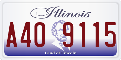IL license plate A409115