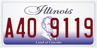 IL license plate A409119