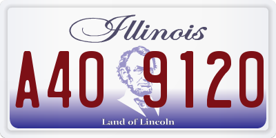 IL license plate A409120