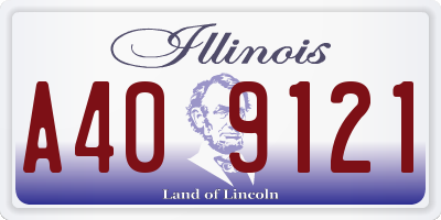 IL license plate A409121