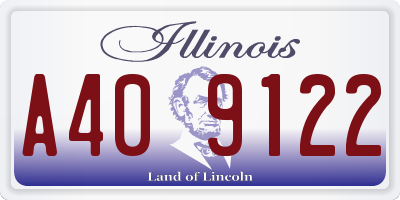 IL license plate A409122