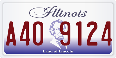 IL license plate A409124