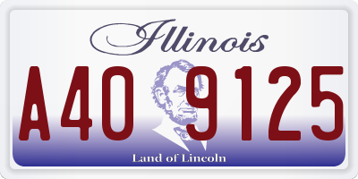 IL license plate A409125