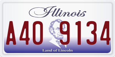 IL license plate A409134