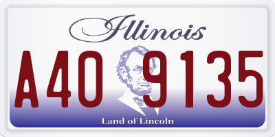 IL license plate A409135