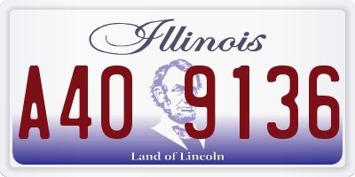 IL license plate A409136