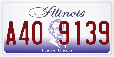 IL license plate A409139