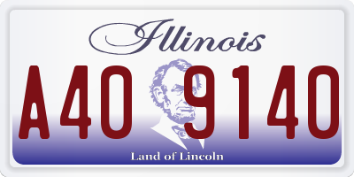 IL license plate A409140