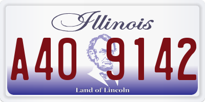 IL license plate A409142