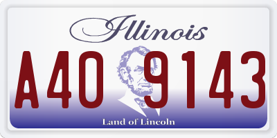 IL license plate A409143