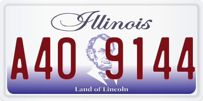 IL license plate A409144