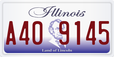 IL license plate A409145