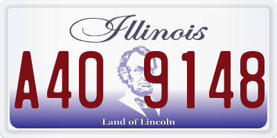 IL license plate A409148
