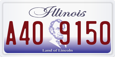 IL license plate A409150