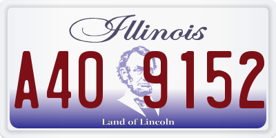 IL license plate A409152