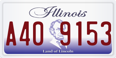 IL license plate A409153