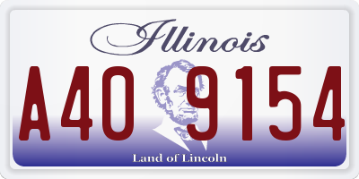 IL license plate A409154