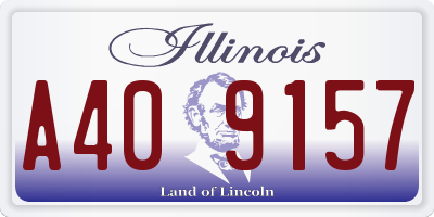 IL license plate A409157