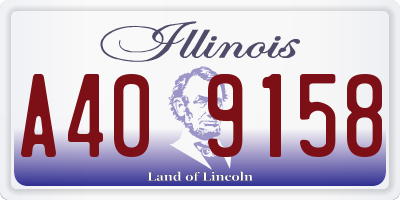 IL license plate A409158