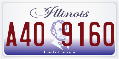 IL license plate A409160