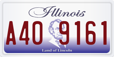 IL license plate A409161