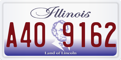 IL license plate A409162