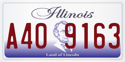 IL license plate A409163