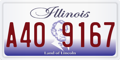 IL license plate A409167