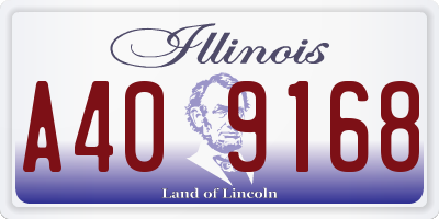 IL license plate A409168