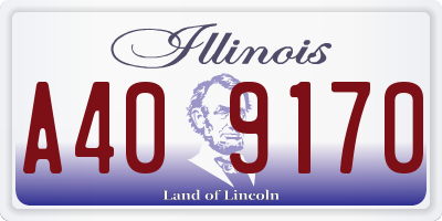IL license plate A409170