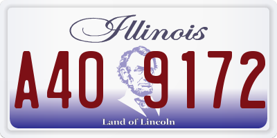 IL license plate A409172