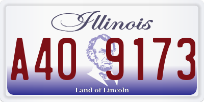 IL license plate A409173