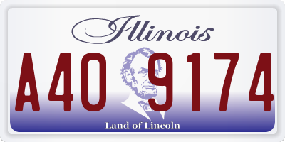 IL license plate A409174