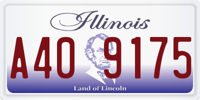 IL license plate A409175