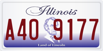 IL license plate A409177