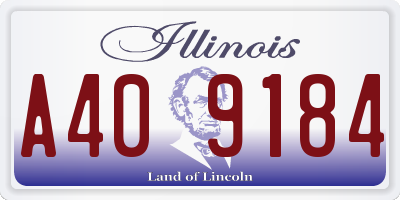 IL license plate A409184
