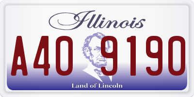 IL license plate A409190