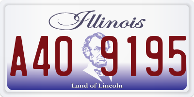 IL license plate A409195